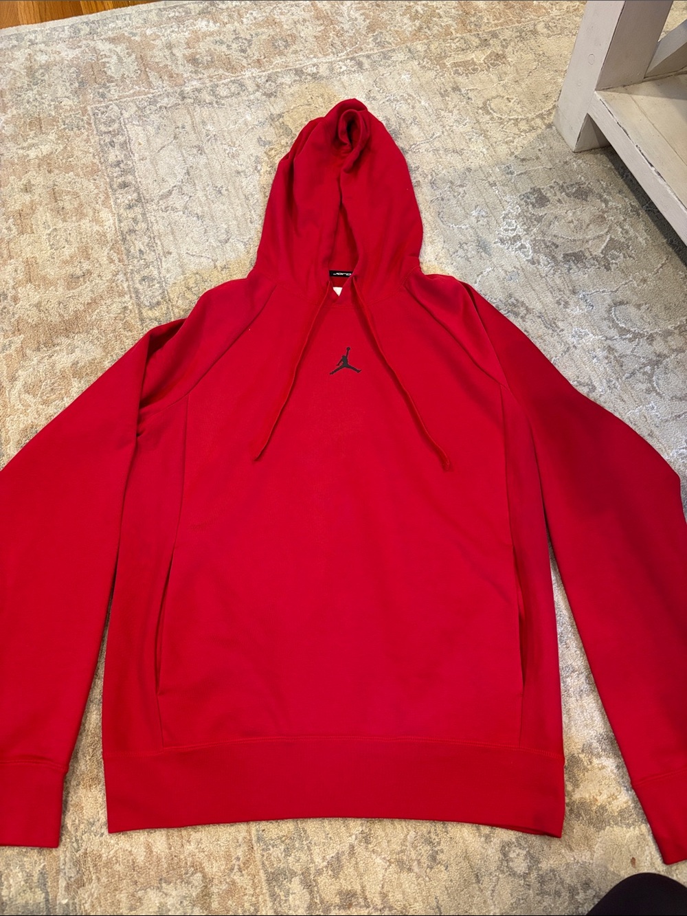 Jordan Red Hooded Sweatshirt with Black Jumpman